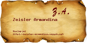Zeisler Armandina névjegykártya